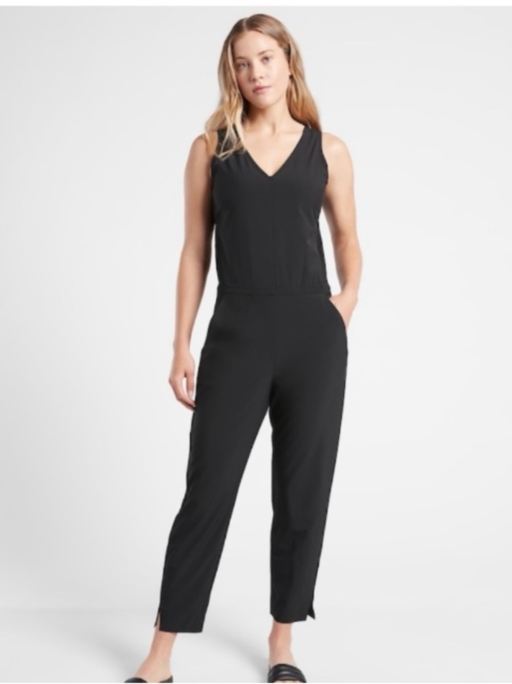 Athleta Brooklyn Jumpsuit Black NWOT *Petite*